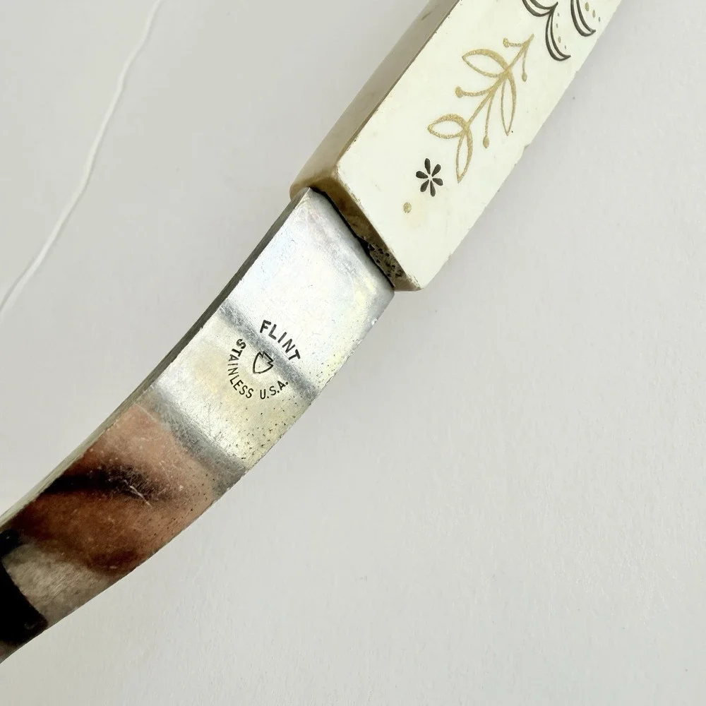 Vtg Ekco Flint Arrowhead Harvest Wheat Slotted Spatula Pointed Turner MCM 12.5